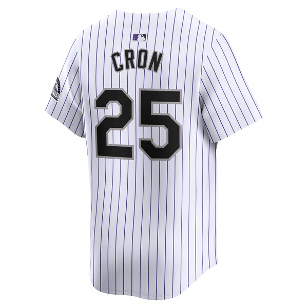 CJ Cron Colorado Rockies Nike Home Limited Player Jersey - White - Image 3