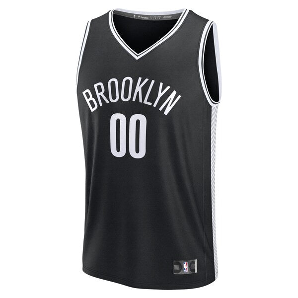 Egor Demin Brooklyn Nets Youth 2025 NBA Draft First Round Pick Fast Break Replica Jersey - Icon Edition - Black - Image 2