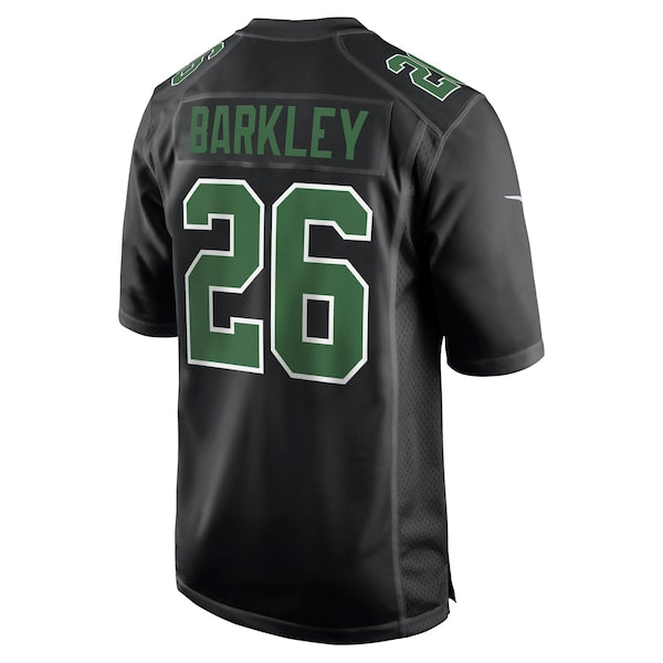 Saquon Barkley Philadelphia Eagles Nike Fashion Game Jersey - Carbon Black/Kelly Green - Image 3