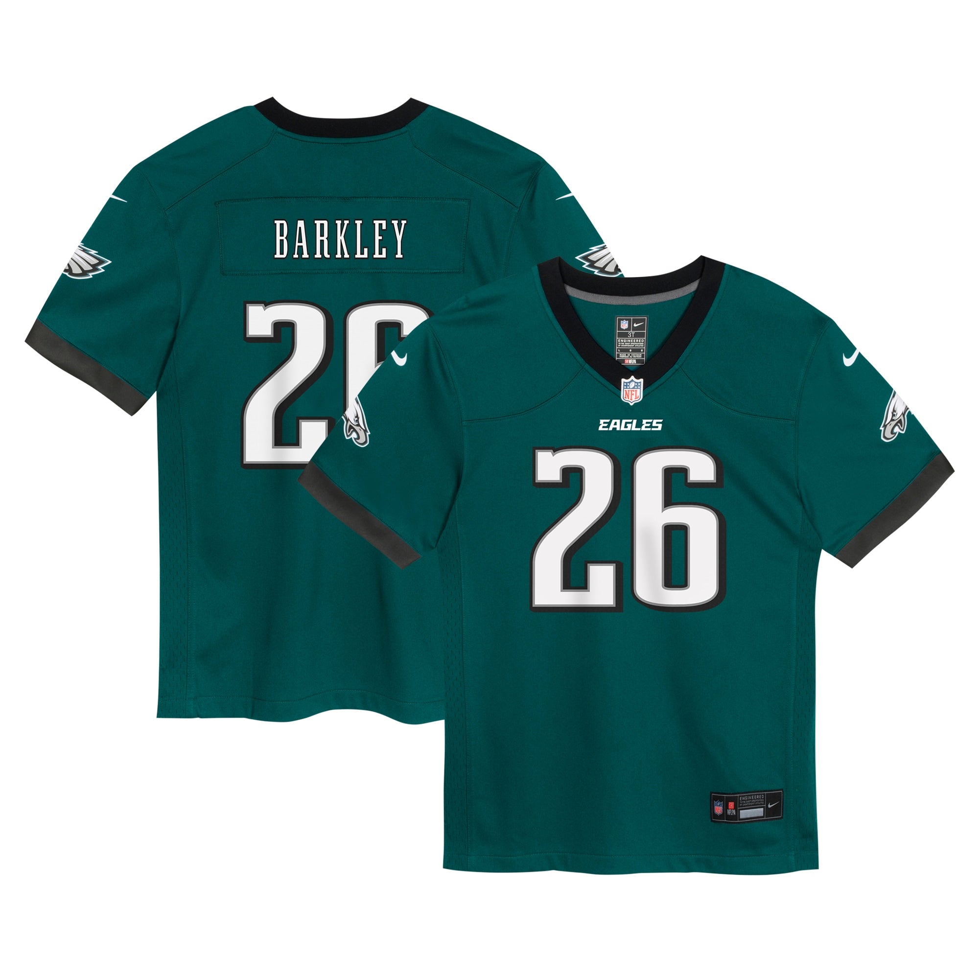 Saquon Barkley Philadelphia Eagles Nike Preschool Alternate Player Game Jersey - Kelly Green/Green - Image 6