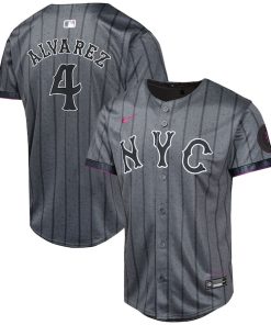 Francisco Alvarez New York Mets Nike Youth 2024 City Connect Limited Player Jersey - Graphite