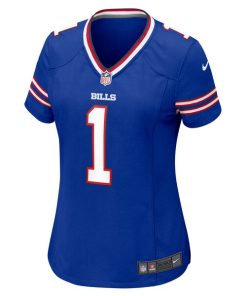 Alternative view of Number 1 Mom Buffalo Bills Nike Women's Game Jersey - Royal