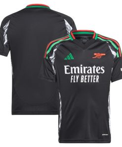 Arsenal adidas Youth 2024/25 Away Replica Jersey - Black