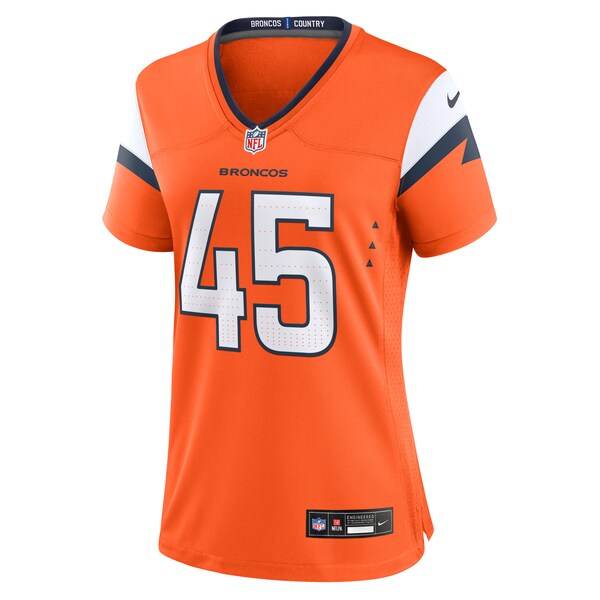 Nate Adkins Denver Broncos Nike Women's Team Game Jersey - Orange - Image 2