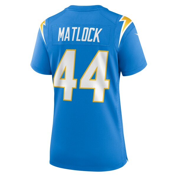 Scott Matlock Los Angeles Chargers Nike Women's Game Jersey - Powder Blue - Image 4