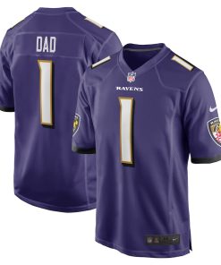 Number 1 Dad Baltimore Ravens Nike Game Jersey - Purple