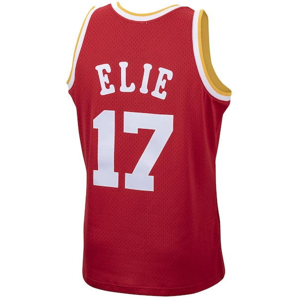 Mario Elie Houston Rockets 1993/94 Hardwood Classics Swingman Jersey - Red - Image 3
