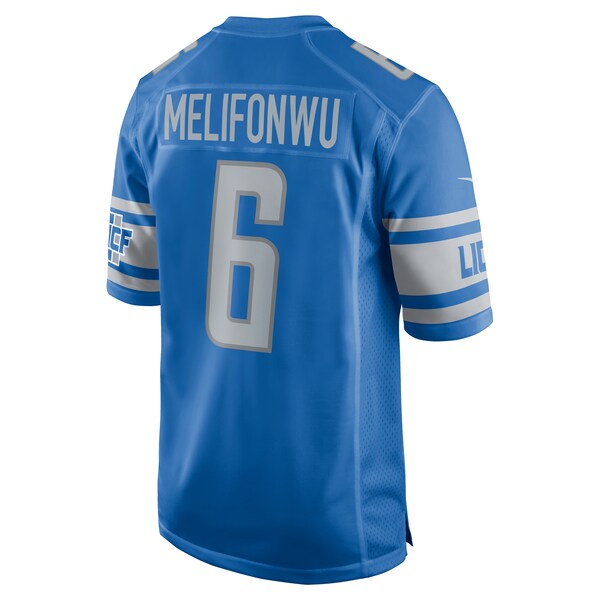 Ifeatu Melifonwu Detroit Lions Nike Team Game Jersey - Blue - Image 3