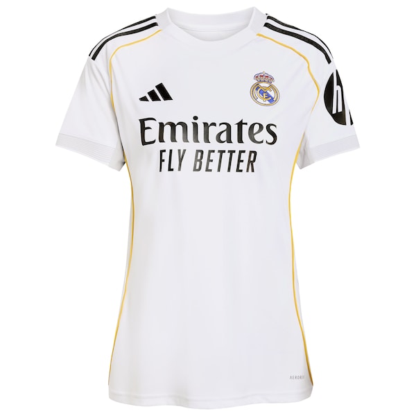 Jude Bellingham Los Merengues adidas Women's 2025/26 Home Replica Jersey - White/Blue - Image 2