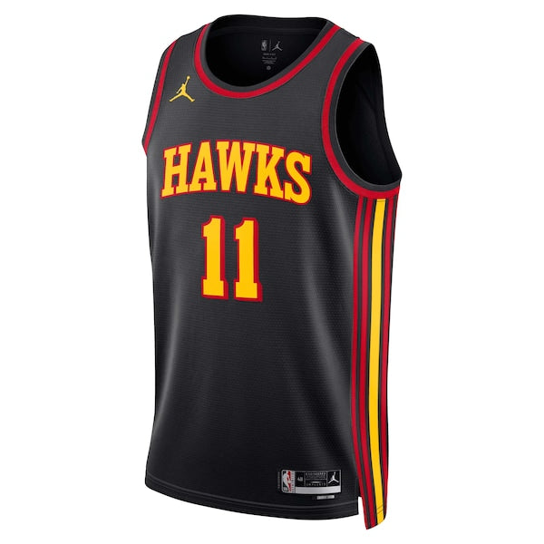 Trae Young Atlanta Hawks Jordan Brand Unisex Swingman Jersey - Statement Edition - Black - Image 2