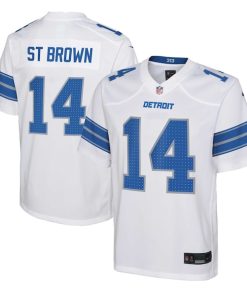 Amon-Ra St. Brown Detroit Lions Nike Youth Player Game Jersey - White