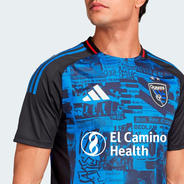 San Jose Earthquakes adidas 2025 Headliner Authentic Jersey - Black - Image 6