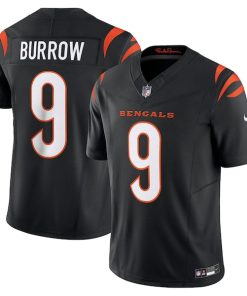 Alternative view of Joe Burrow Cincinnati Bengals Nike Vapor F.U.S.E. Limited Jersey - Black/White/Orange