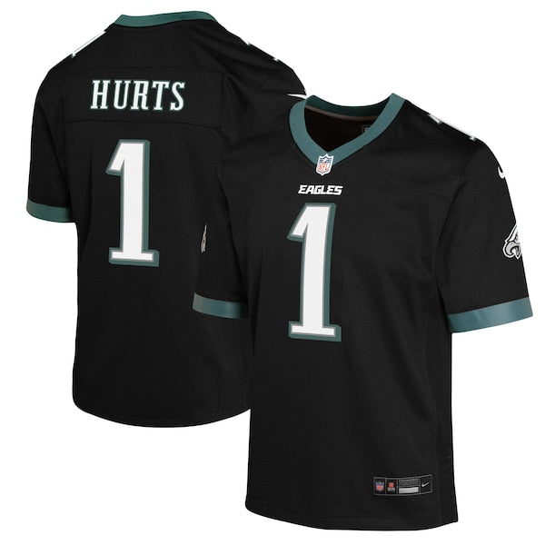 Jalen Hurts Philadelphia Eagles Nike Youth Game Jersey - Black - Image 2
