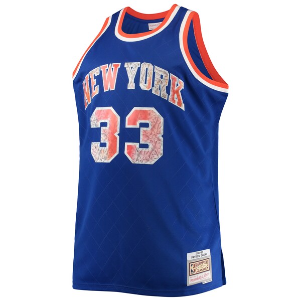 Patrick Ewing New York Knicks Big & Tall 1991/92 NBA 75th Anniversary Diamond Swingman Jersey - Blue - Image 2
