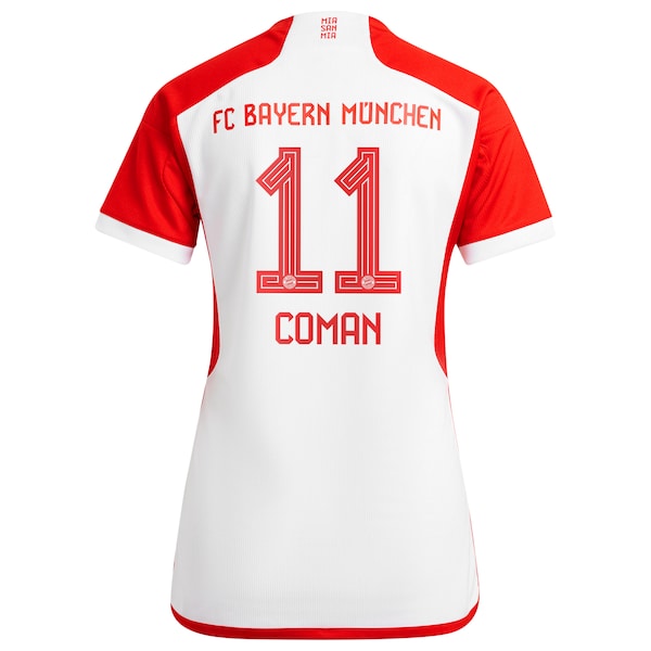 Kingsley Coman Bayern Munich adidas Women's 2023/24 Home Replica Jersey - White/Black - Image 4