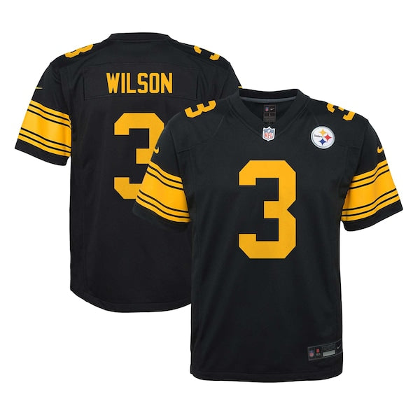Russell Wilson Pittsburgh Steelers Nike Youth Alternate Player Game Jersey - Black - Image 2