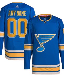 St. Louis Blues adidas  Alternate  Primegreen Authentic Custom Jersey - Blue