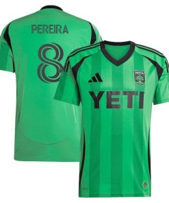 Daniel Pereira Austin FC adidas 2025 The Heartbeat Kit Replica Player Jersey - Green
