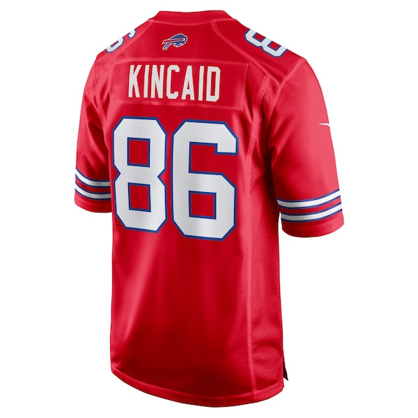 Dalton Kincaid Buffalo Bills Nike Alternate Game Jersey - Red/White - Image 4