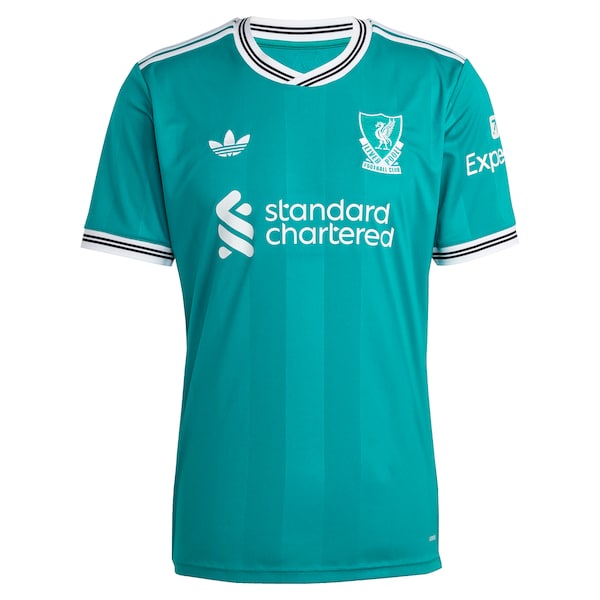 Liverpool adidas 2025/26 Third Replica Custom Jersey - Green/Red - Image 3