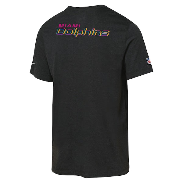 Miami Dolphins Nike Youth 2025 NFL Crucial Catch Tri-Blend Dri-FIT T-Shirt - Black - Image 3