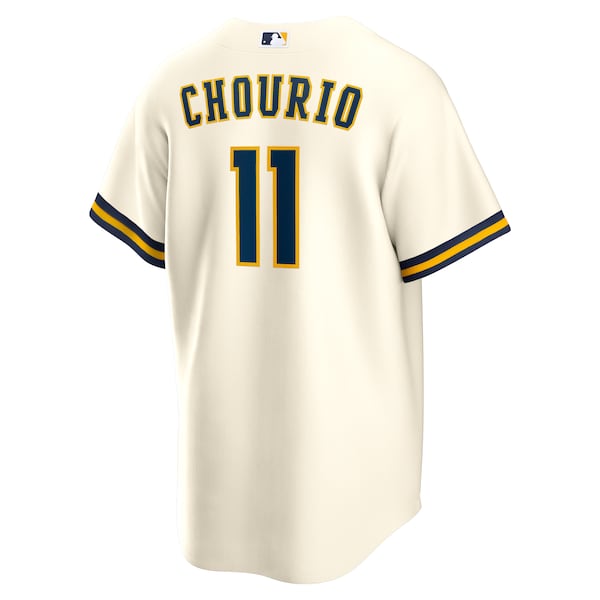 Jackson Chourio Milwaukee Brewers Nike Home Replica Jersey - Cream - Image 2