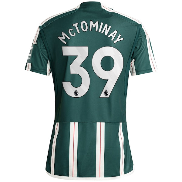 Scott McTominay Manchester United adidas 2023/24 Away Replica Player Jersey - Green/Red - Image 4