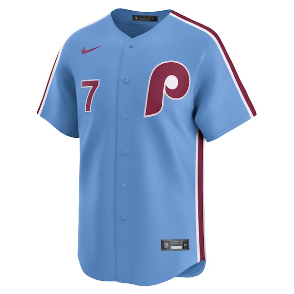Trea Turner Philadelphia Phillies Nike Alternate Limited Player Jersey - Light Blue - Image 2
