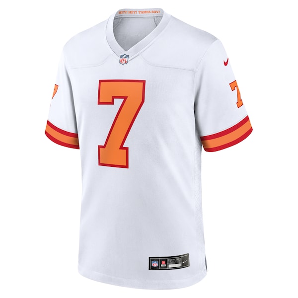 Bucky Irving '76 Tampa Bay Buccaneers Nike Game Jersey - White/Red/Orange - Image 5