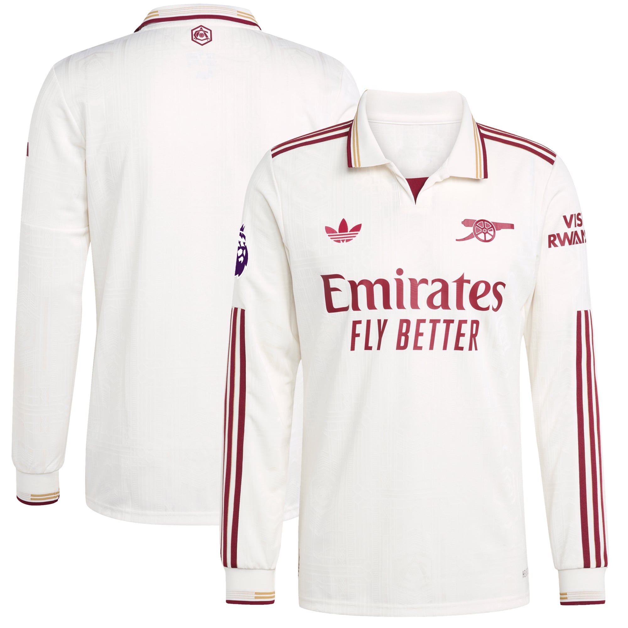 Arsenal adidas 2025/26 Home Authentic Long Sleeve Jersey - Red/White/Blue - Image 7