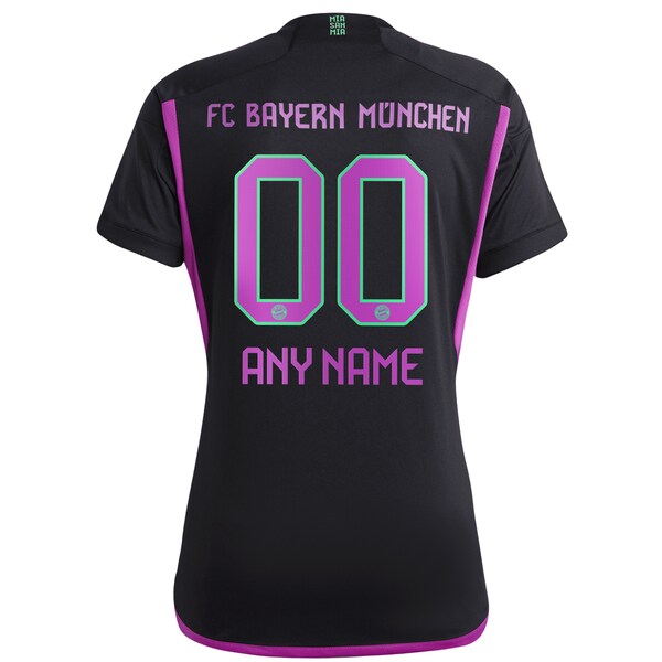 Bayern Munich adidas Women's 2023/24 Away Replica Custom Jersey - Black - Image 3