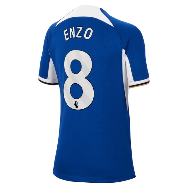 Enzo Fern¨¢ndez Chelsea Nike Youth 2023/24 Home Stadium Replica Jersey - Blue - Image 3