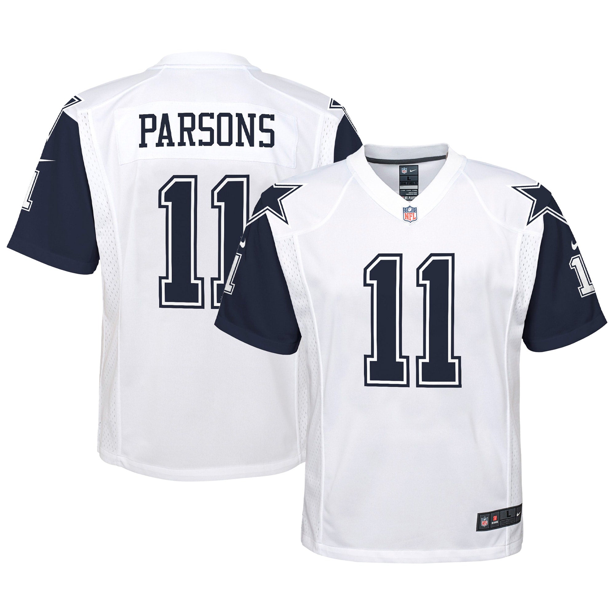 Micah Parsons Dallas Cowboys Nike Youth Game Jersey - Navy/White - Image 5
