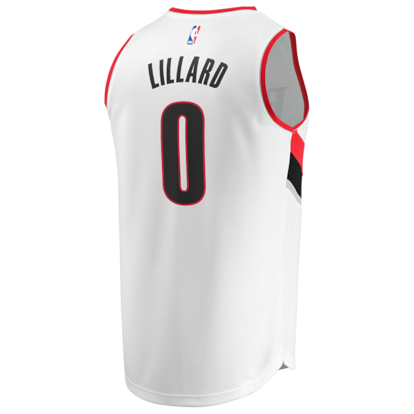 Damian Lillard Portland Trail Blazers Fast Break Replica Jersey - White - Association Edition - Image 3
