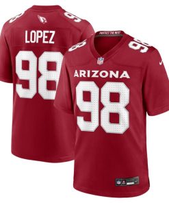 Alternative view of Roy Lopez Arizona Cardinals Nike Team Game Jersey -  Cardinal