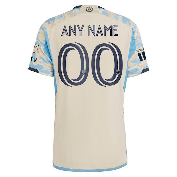 Philadelphia Union adidas 2024 Authentic Secondary Custom Jersey - Tan - Image 3
