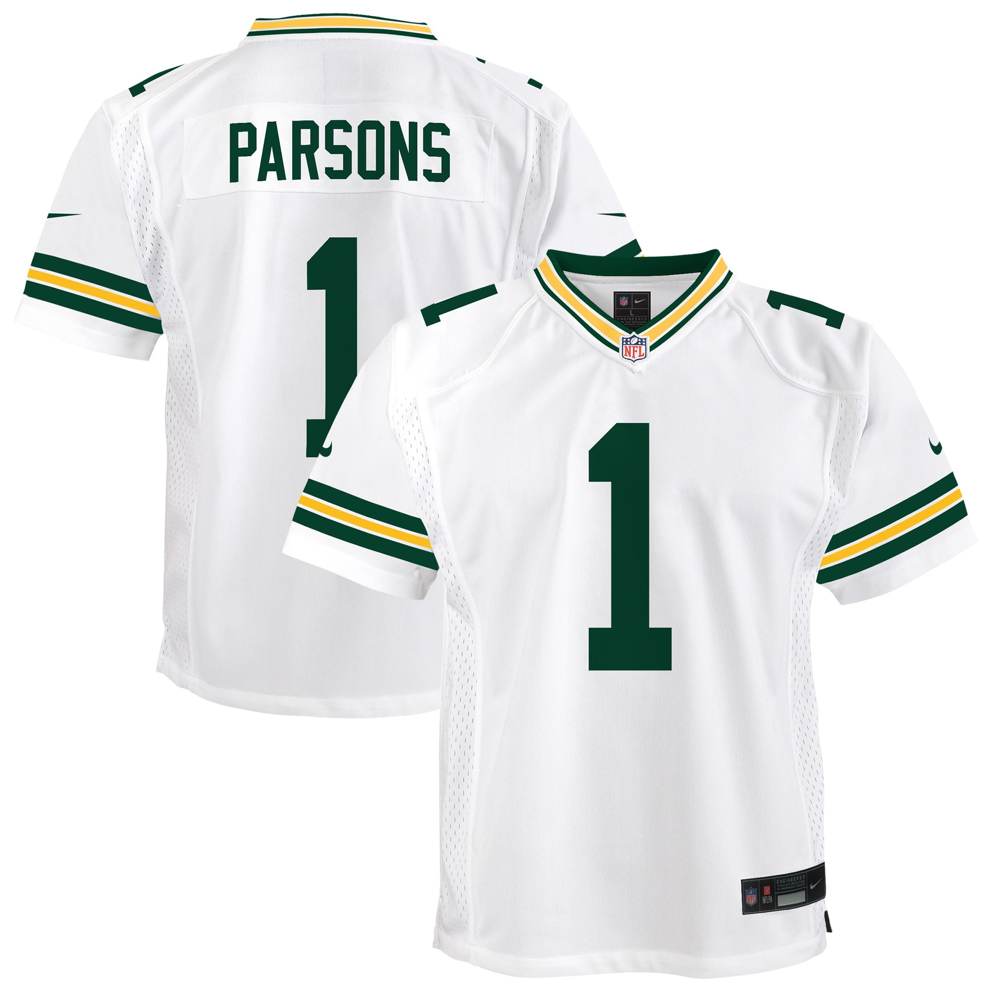 Micah Parsons Green Bay Packers Nike Youth Game Player Jersey - Green/White - Image 3