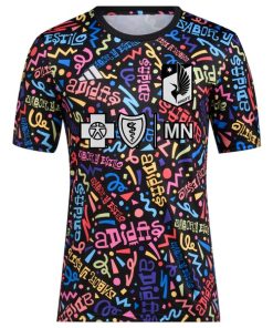 Alternative view of Minnesota United FC adidas 2024 Hispanic Heritage Pre-Match Top - Black