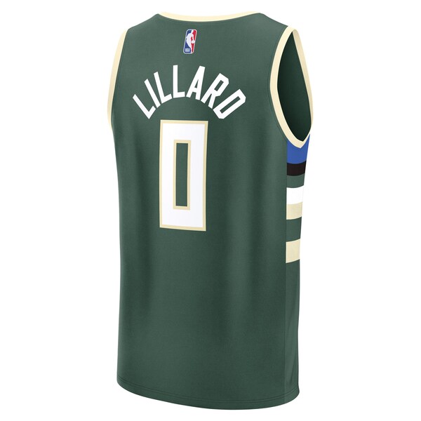 Damian Lillard Milwaukee Bucks Fast Break Replica Player Jersey - Icon Edition - Hunter Green - Image 3