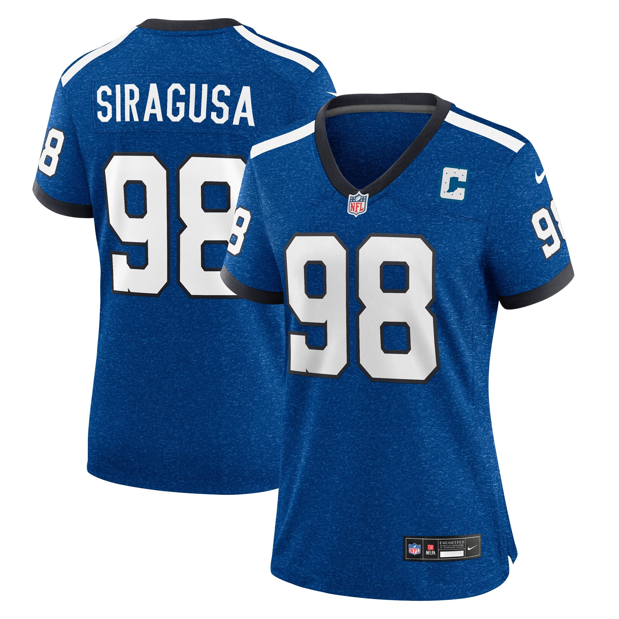 Tony Siragusa Indianapolis Colts Nike Women's Game Retired Player Jersey - Royal/Blue - Image 6