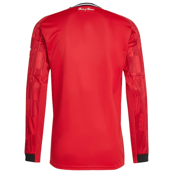 Manchester United adidas Home 2025/26 Replica Long Sleeve Jersey - Red/Black/White - Image 4