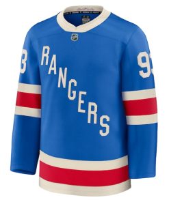 Alternative view of Mika Zibanejad New York Rangers  Centennial Premium Jersey - Blue