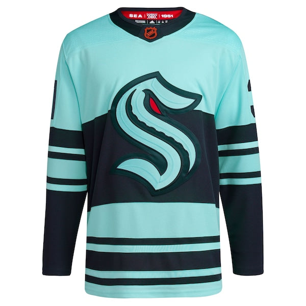 Philipp Grubauer Seattle Kraken adidas Reverse Retro 2.0 Authentic Player Jersey - Teal - Image 2