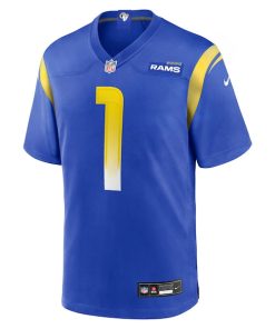 Alternative view of Emmanuel Forbes Jr. Los Angeles Rams Nike Team Game Jersey -  Royal