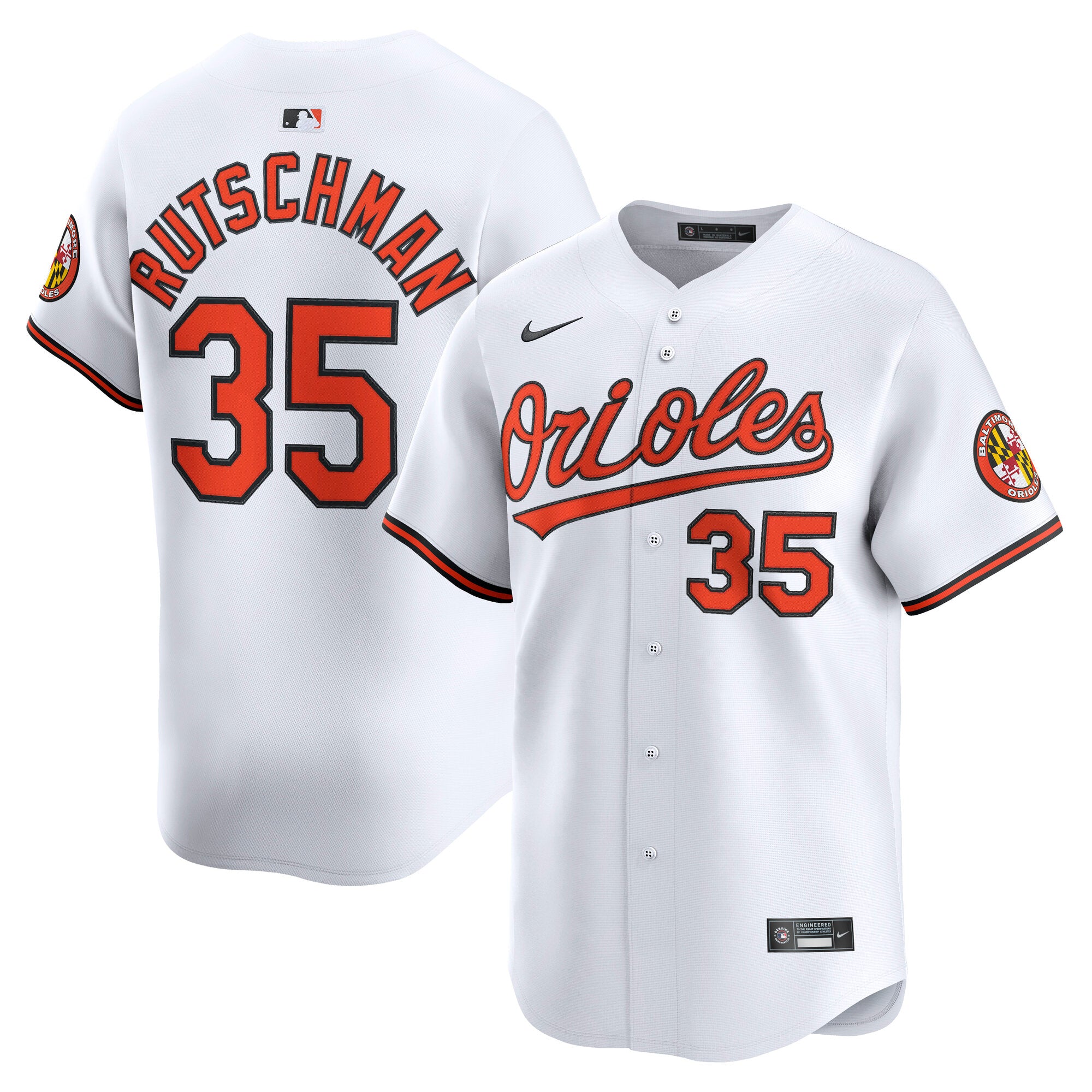 Adley Rutschman Baltimore Orioles Nike Alternate Limited Player Jersey - Black/White - Image 6