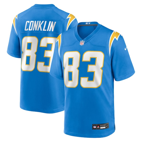 Tyler Conklin Los Angeles Chargers Nike Team Game Jersey - Powder Blue - Image 2