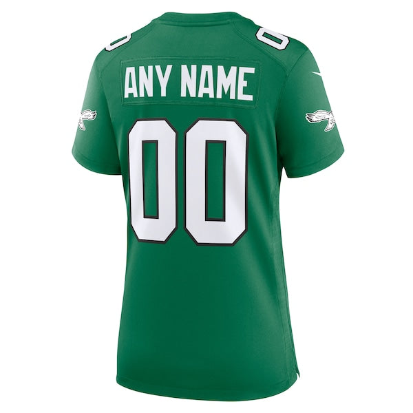 Philadelphia Eagles Nike Women's Alternate Custom Game Jersey - Kelly Green - Image 3