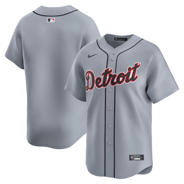 Detroit Tigers Nike Road Limited Jersey?ยจC Gray