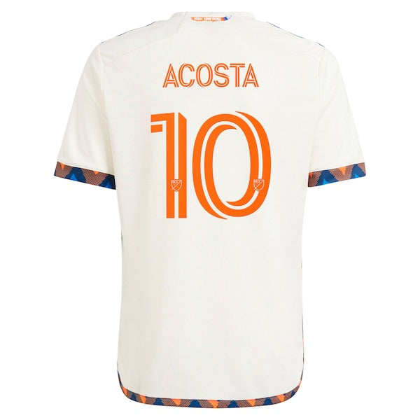 Luciano Acosta FC Cincinnati adidas Youth 2024 The Canvas Kit Replica Player Jersey - White - Image 3